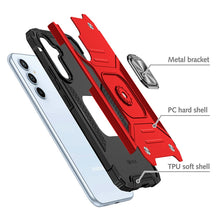 For Samsung S25 FE Case Magnetic Kickstand Shockproof Cover + Tempered Glass