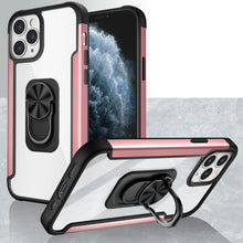 For iPhone 13 PRO Case Aluminum Alloy Magnetic Ring Stand Hybrid Phone Cover