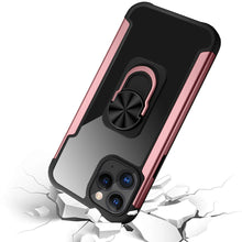 For iPhone 13 PRO Case Aluminum Alloy Magnetic Ring Stand Hybrid Phone Cover