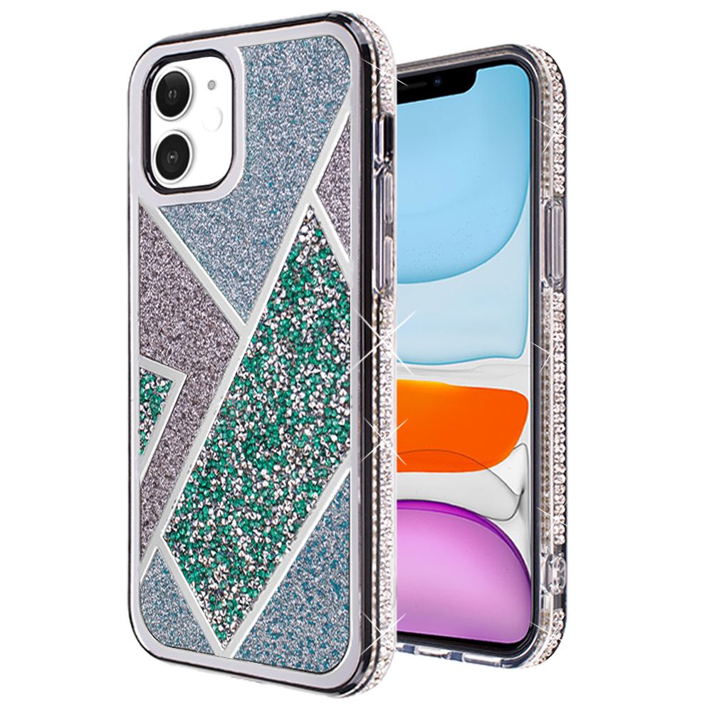 For iPhone 13 PRO Case Rhombus Full Crystal Bling Glitter Diamond Phone Cover