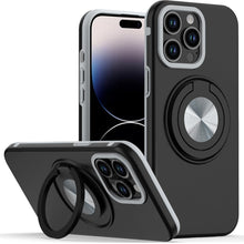 For iPhone 14 PRO MAX 6.7 in. Case Solid Rugged Magnetic Circle with Ring Stand