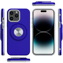 For iPhone 14 PRO MAX 6.7 in. Case Solid Rugged Magnetic Circle with Ring Stand