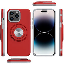 For iPhone 14 PRO MAX 6.7 in. Case Solid Rugged Magnetic Circle with Ring Stand