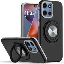 For Moto G 2025 Case Solid Rugged Magnetic with Ring Stand + Tempered Glass