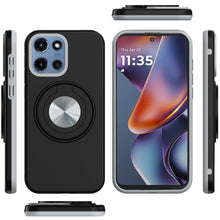For Moto G 2025 Case Solid Rugged Magnetic with Ring Stand + Tempered Glass