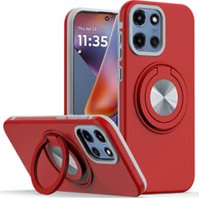 For Moto G 2025 Case Solid Rugged Magnetic with Ring Stand + Tempered Glass