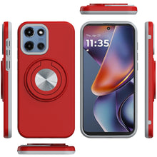 For Moto G 2025 Case Solid Rugged Magnetic with Ring Stand + Tempered Glass