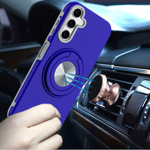 For Samsung A17 5G Case Solid Rugged Magnetic with Ring Stand + Tempered Glass