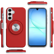 For Samsung A17 5G Case Solid Rugged Magnetic with Ring Stand + Tempered Glass