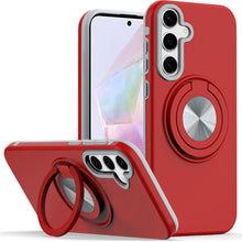 For Samsung A36 Case Solid Rugged Magnetic with Ring Stand + Tempered Glass
