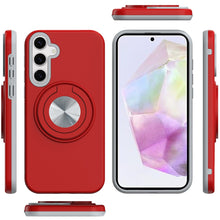 For Samsung A36 Case Solid Rugged Magnetic with Ring Stand + Tempered Glass