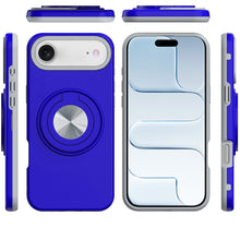 For iPhone Air Case Solid Rugged Shockproof Cover w/ 360 Stand + Tempered Glass