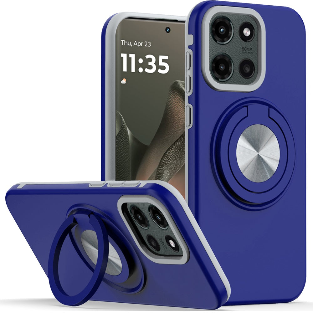 For Motorola Edge 2025 Case Solid Rugged Magnetic Ring Doubles as Stand Cover