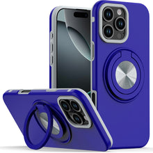For iPhone 16 PRO MAX Case Solid Rugged Magnetic with Ring Stand +Tempered Glass