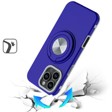 For iPhone 16 PRO MAX Case Solid Rugged Magnetic with Ring Stand +Tempered Glass