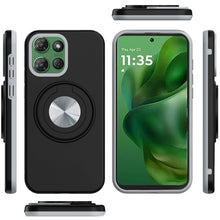For Moto G Power 2025 Case Solid Rugged Magnetic w/ Ring Stand + Tempered Glass