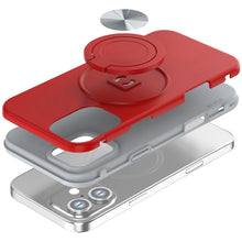 For iPhone 16 Plus 6.7in Solid Rugged Shockproof with 360 Stand + Tempered Glass