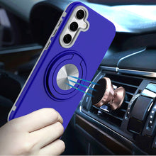 For Moto G Power 2025 Case Solid Rugged Magnetic w/ Ring Stand + Tempered Glass