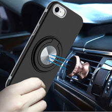 For iPhone SE 3/SE 2 iPhone 8/7 Case Solid Rugged w/ Ring Stand + Tempered Glass