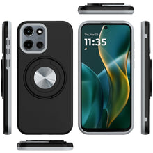 For Moto G Stylus 2025 Case Solid Rugged Magnetic Ring Stand + Tempered Glass