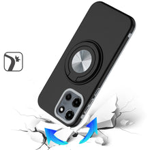 For Moto G Stylus 2025 Case Solid Rugged Magnetic Ring Stand + Tempered Glass