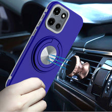 For Moto G Stylus 2025 Case Solid Rugged Magnetic Ring Stand + Tempered Glass