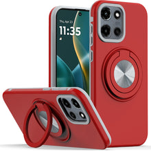For Moto G Stylus 2025 Case Solid Rugged Magnetic Ring Stand + Tempered Glass