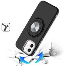 For iPhone 12/12 Pro Case Solid Rugged Shockproof w/ 360 Stand + Tempered Glass