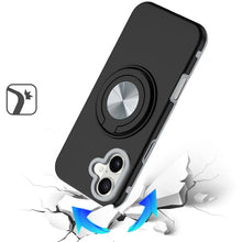 For iPhone 17 Case Solid Rugged Shockproof Cover with 360 Stand + Tempered Glass