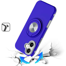 For iPhone 17 Case Solid Rugged Shockproof Cover with 360 Stand + Tempered Glass