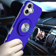 For iPhone 17 Case Solid Rugged Shockproof Cover with 360 Stand + Tempered Glass