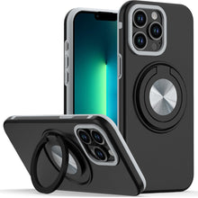 For iPhone 13 Pro Max 6.7 inch Case Solid Rugged Magnetic Circle with Ring Stand