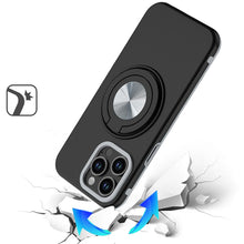 For iPhone 13 Pro Max 6.7 inch Case Solid Rugged Magnetic Circle with Ring Stand