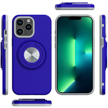 For iPhone 13 Pro Max 6.7 inch Case Solid Rugged Magnetic Circle with Ring Stand