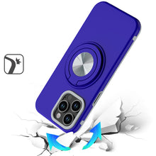 For iPhone 13 Pro Max 6.7 inch Case Solid Rugged Magnetic Circle with Ring Stand