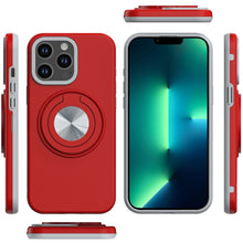For iPhone 13 Pro Max 6.7 inch Case Solid Rugged Magnetic Circle with Ring Stand