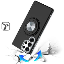 For Samsung S23 Ultra Case Solid Rugged Magnetic Circle Rotating Ring Stand