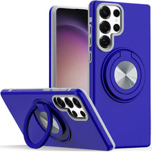 For Samsung S23 Ultra Case Solid Rugged Magnetic Circle Rotating Ring Stand