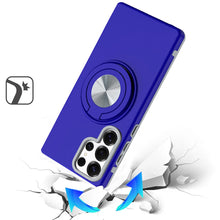 Samsung Galaxy S24 Ultra Case Solid Rugged Magnetic Circle with Metal Stand