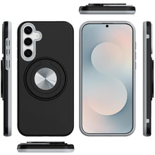 For Samsung S25 FE Case Solid Rugged Magnetic with Ring Stand + Tempered Glass