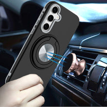For Samsung S25 FE Case Solid Rugged Magnetic with Ring Stand + Tempered Glass