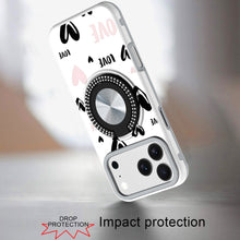 For iPhone 17 Pro Max Case Printed Design Bling 360 Stand Cover + Tempered Glass