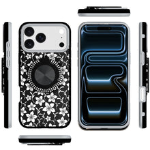 For iPhone 17 Pro Max Case Printed Design Bling 360 Stand Cover + Tempered Glass