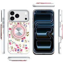 For iPhone 17 Pro Max Case Printed Design Bling 360 Stand Cover + Tempered Glass