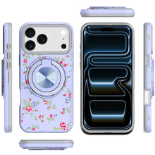 For iPhone 17 Pro Max Case Printed Design Bling 360 Stand Cover + Tempered Glass