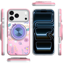 For iPhone 17 Pro Max Case Printed Design Bling 360 Stand Cover + Tempered Glass