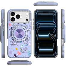 For iPhone 17 Pro Max Case Printed Design Bling 360 Stand Cover + Tempered Glass