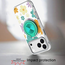 For iPhone 17 Pro Max Case Printed Design Bling 360 Stand Cover + Tempered Glass