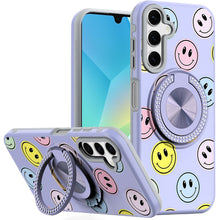 For Samsung A16 5G Case Printed Design Magnetic Bling Ring Stand +Tempered Glass