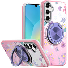 For Samsung A16 5G Case Printed Design w/ 360 Bling Stand Cover + Tempered Glass